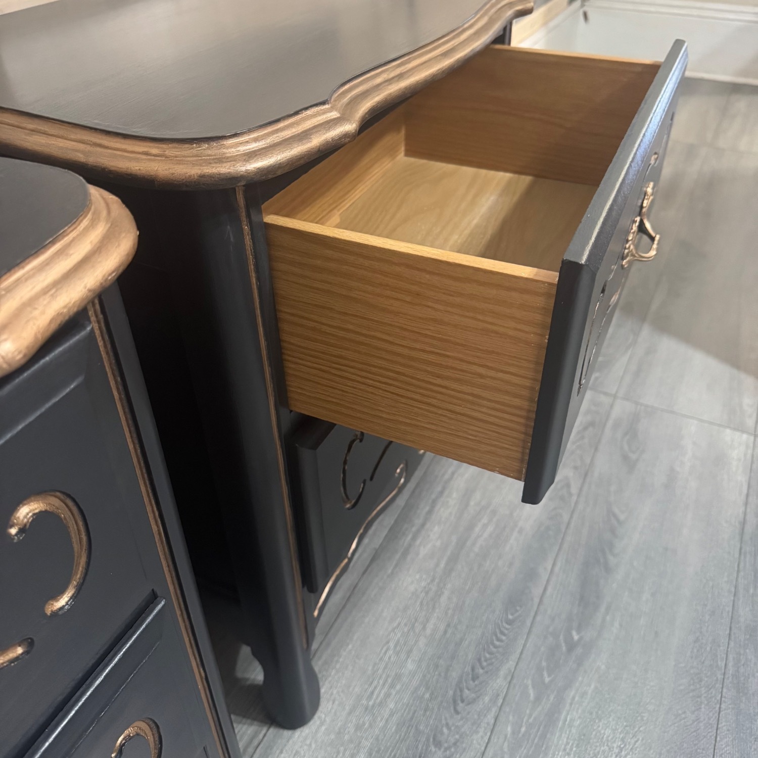 French Provisional Black Nightstands - image-8