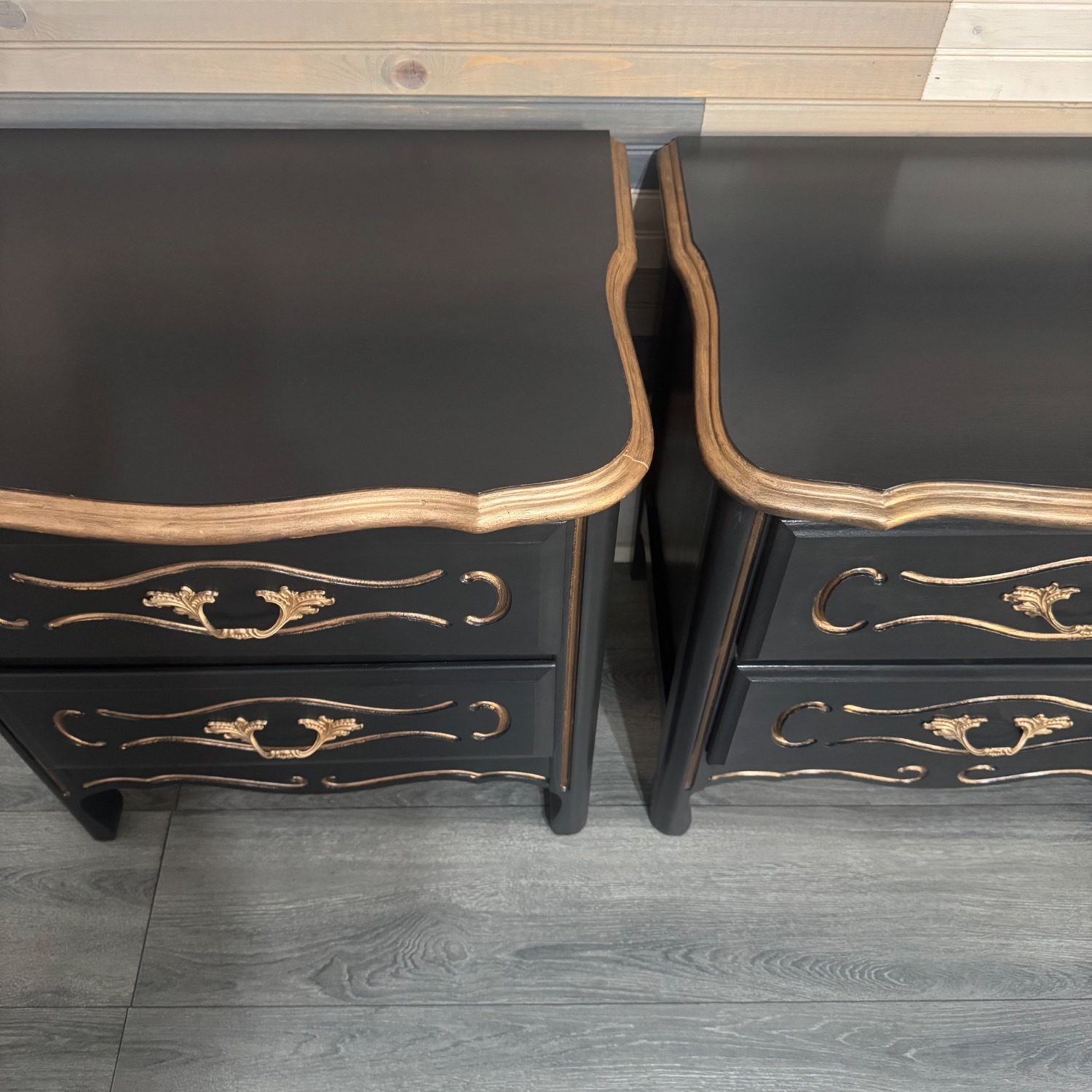 French Provisional Black Nightstands - image-4