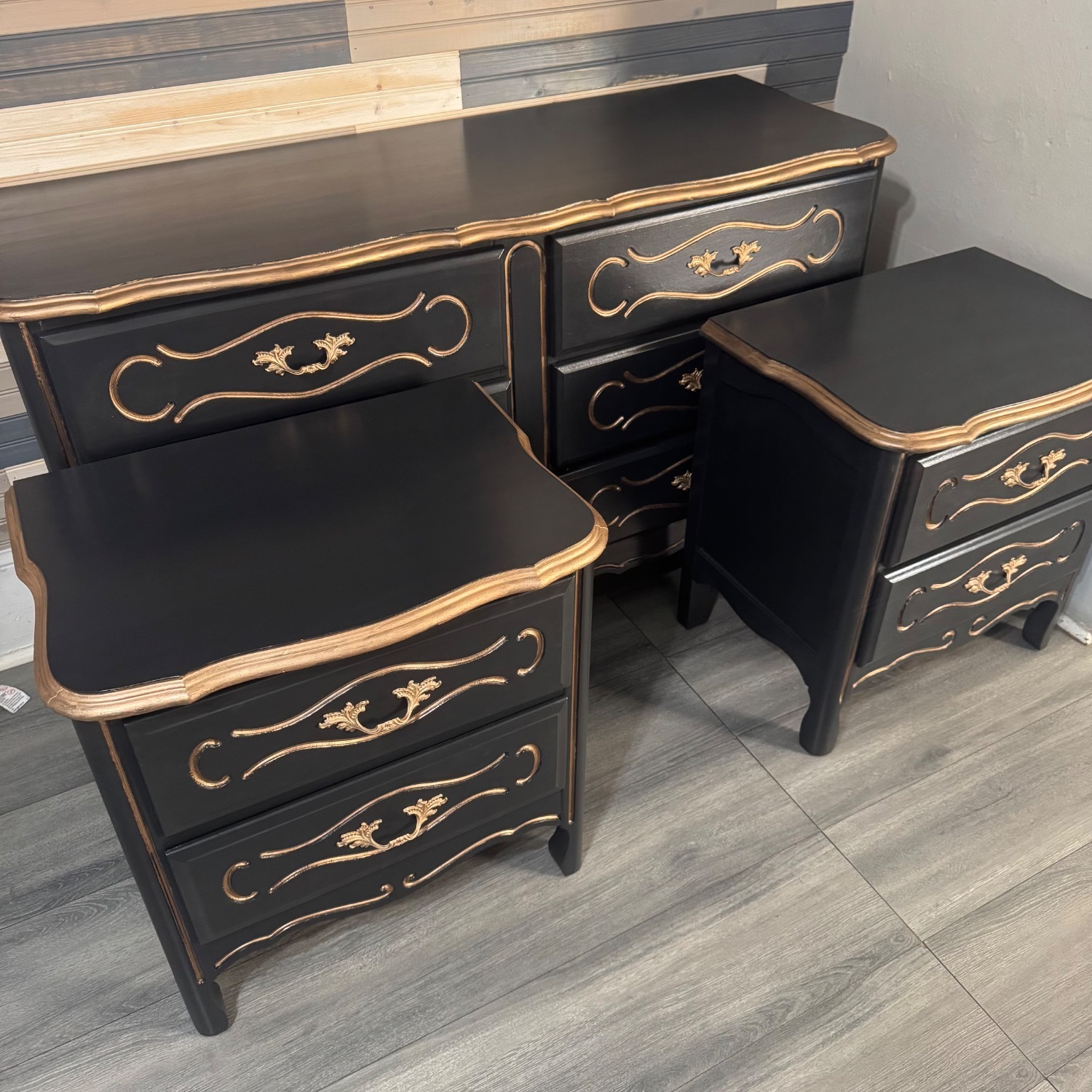 French Provisional Black Nightstands - image-10