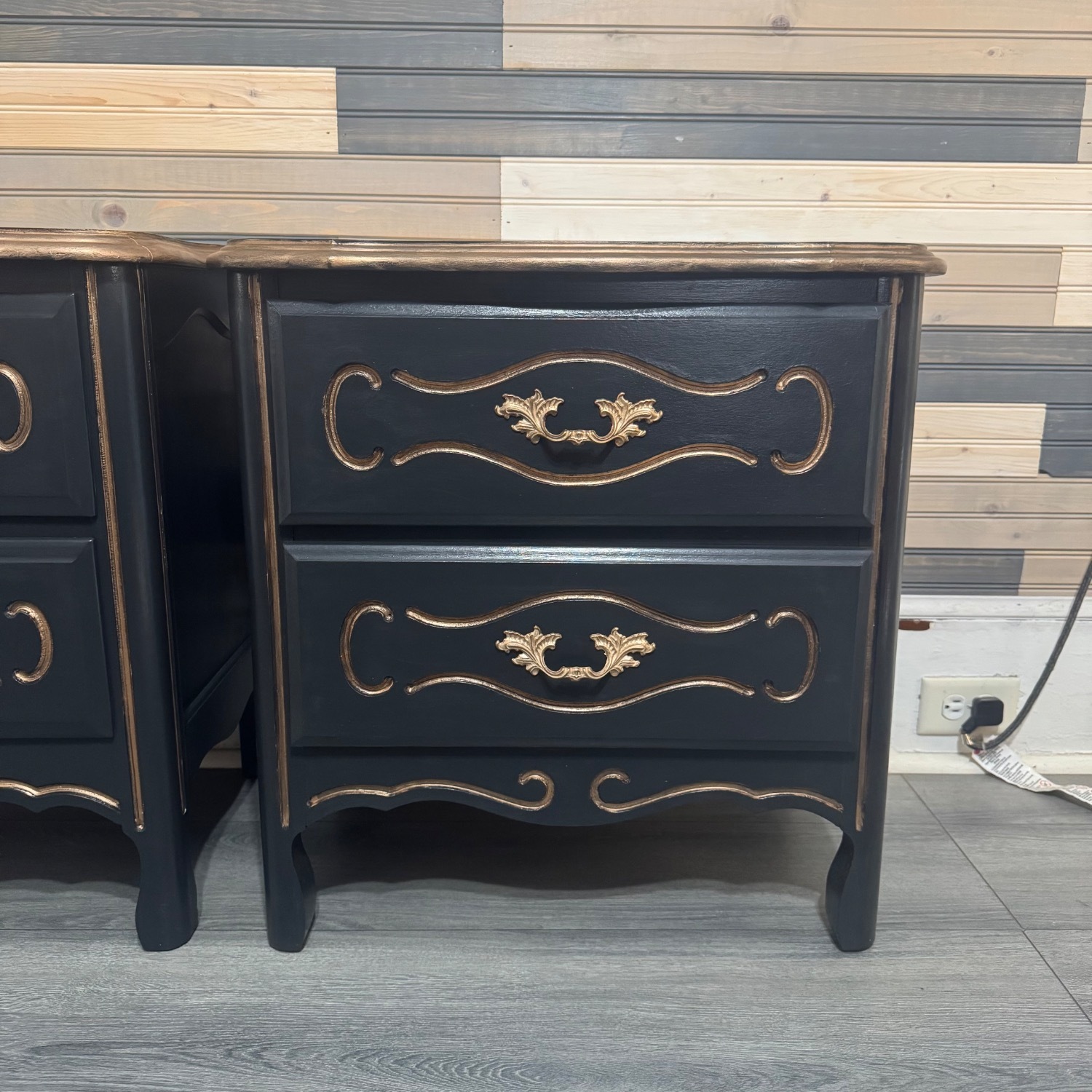 French Provisional Black Nightstands - image-7
