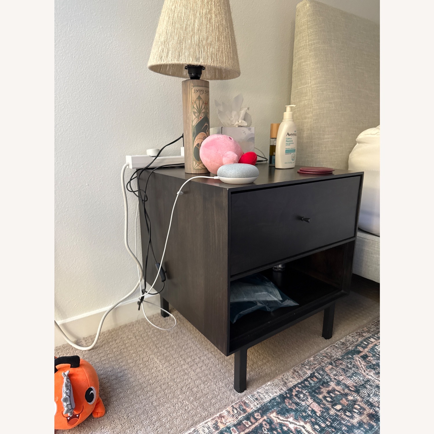 Room & Board Hudson Charcoal Wood Nightstand - image-3