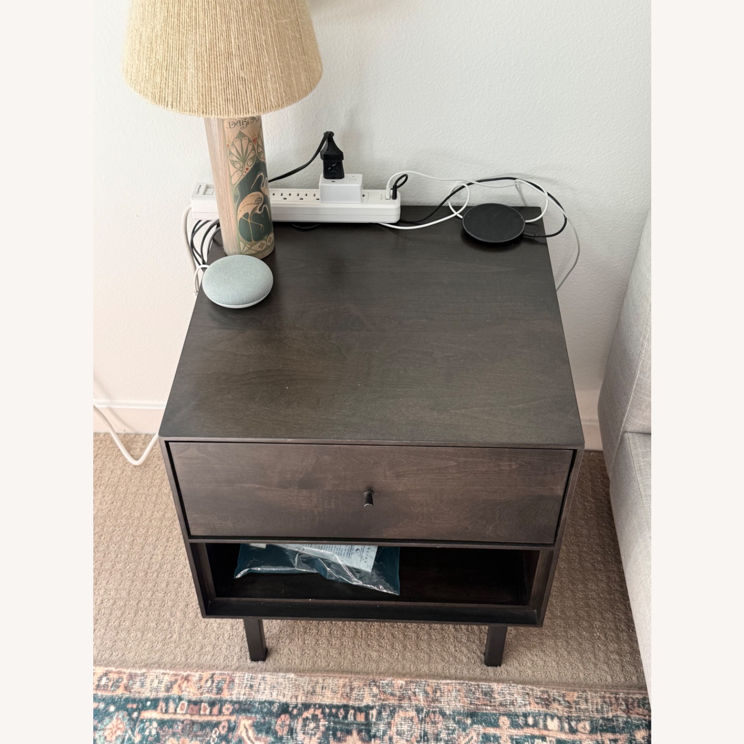 Room & Board Hudson Charcoal Wood Nightstand - image-2