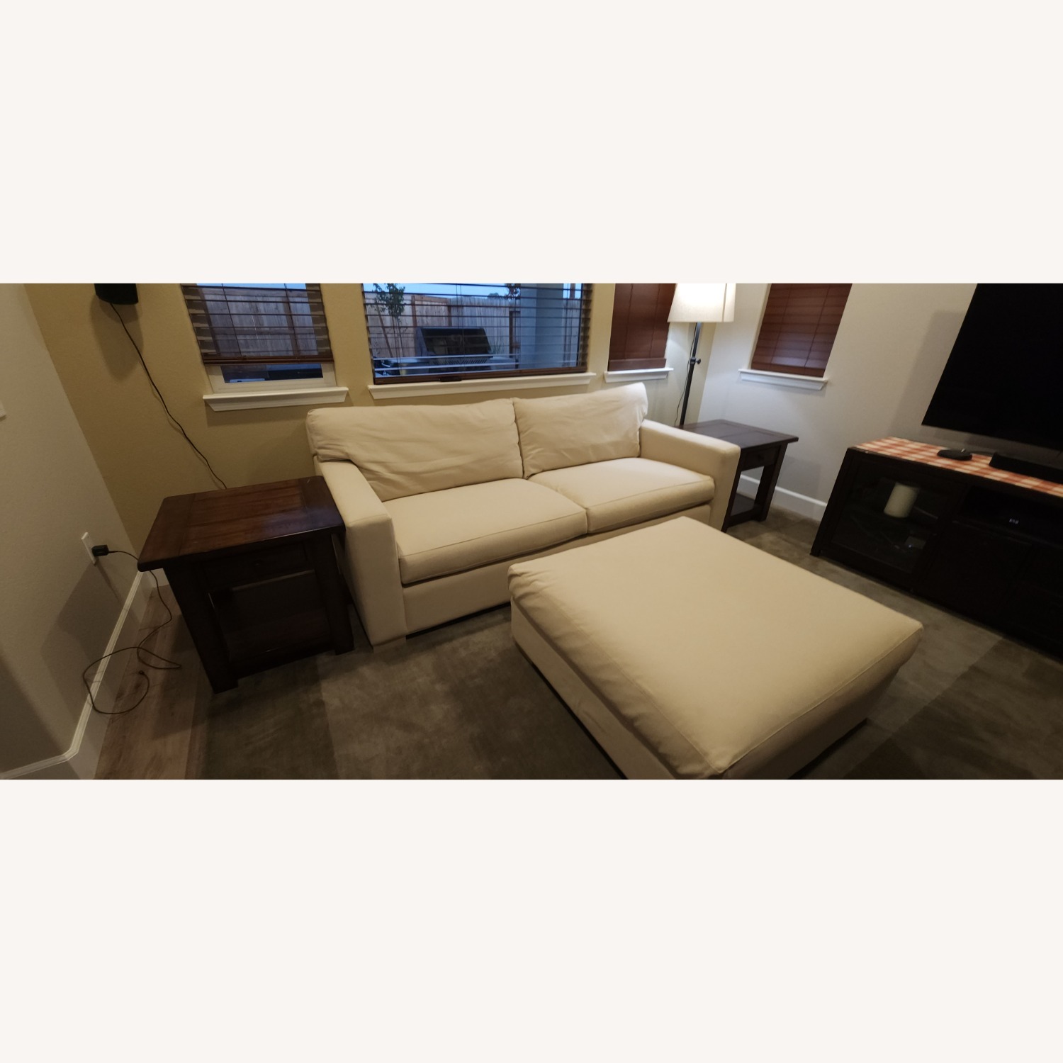 Crate & Barrel Axis II Sofa and Ottoman - image-2