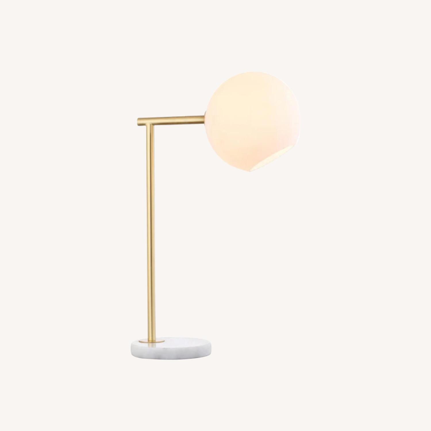 Jonathan Y White Marble Table Lamp - image-0