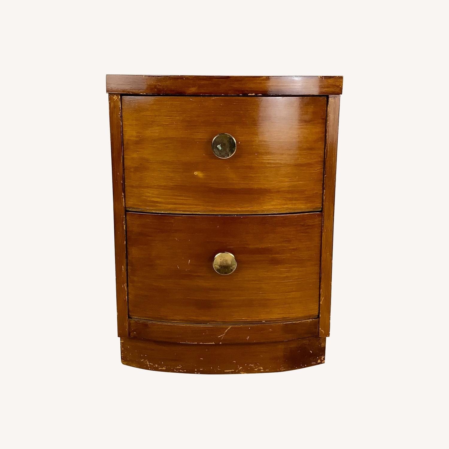 Vintage Two Drawer Nightstand - image-0