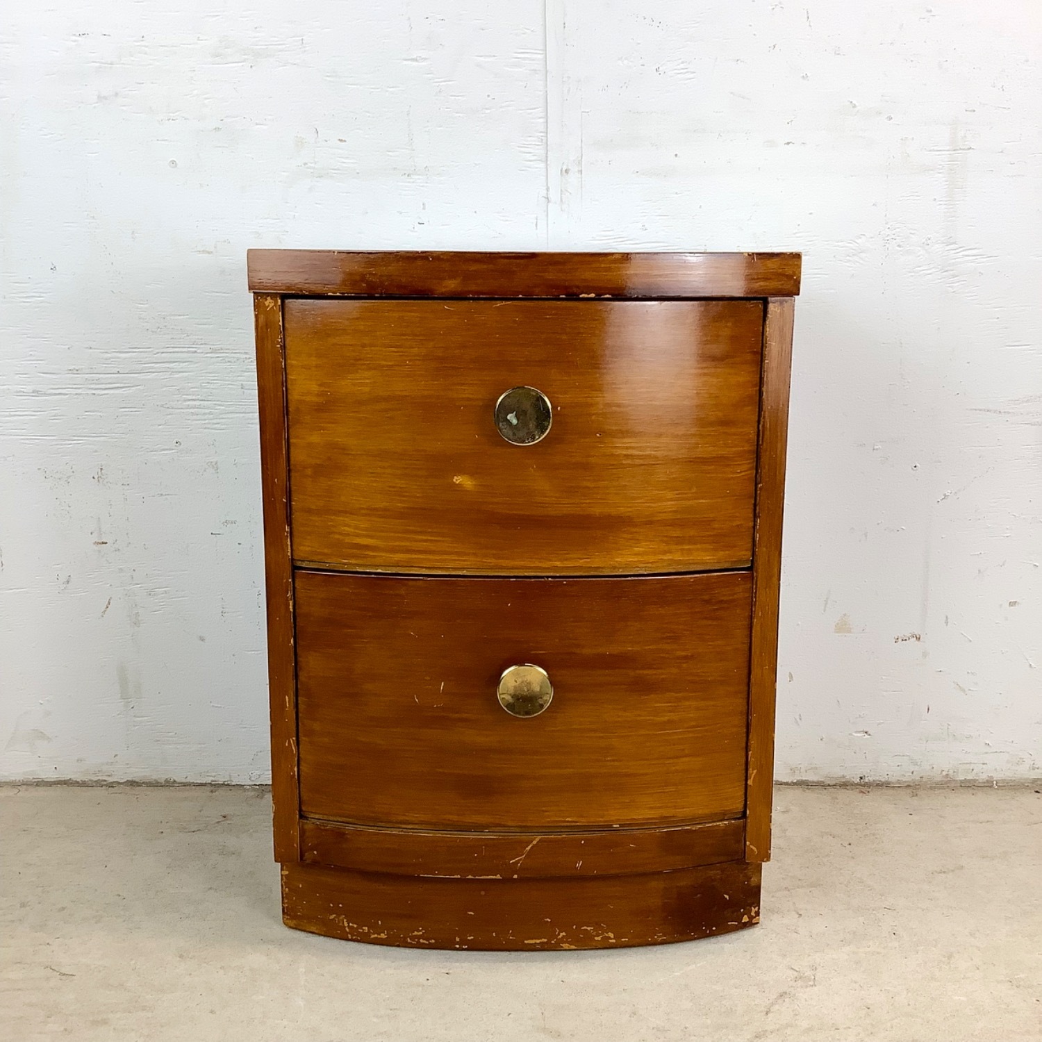 Vintage Two Drawer Nightstand - image-1