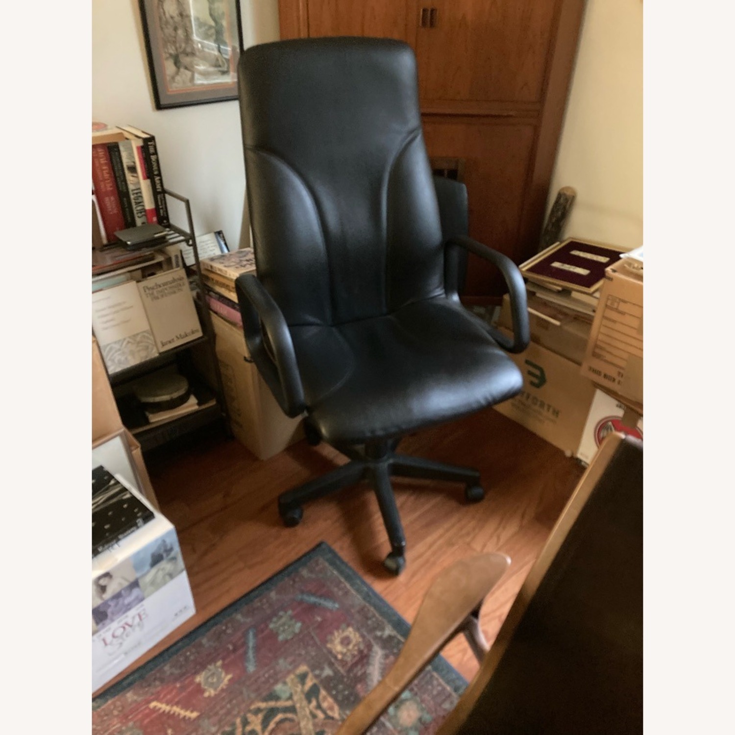 Black Leather Executive Office Chair - image-3