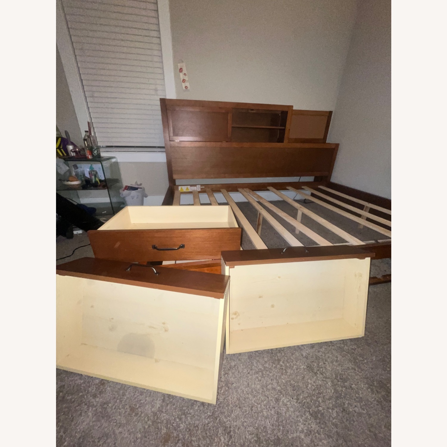 Full Size Wooden Daybed with Drawers and USB Ports - image-2