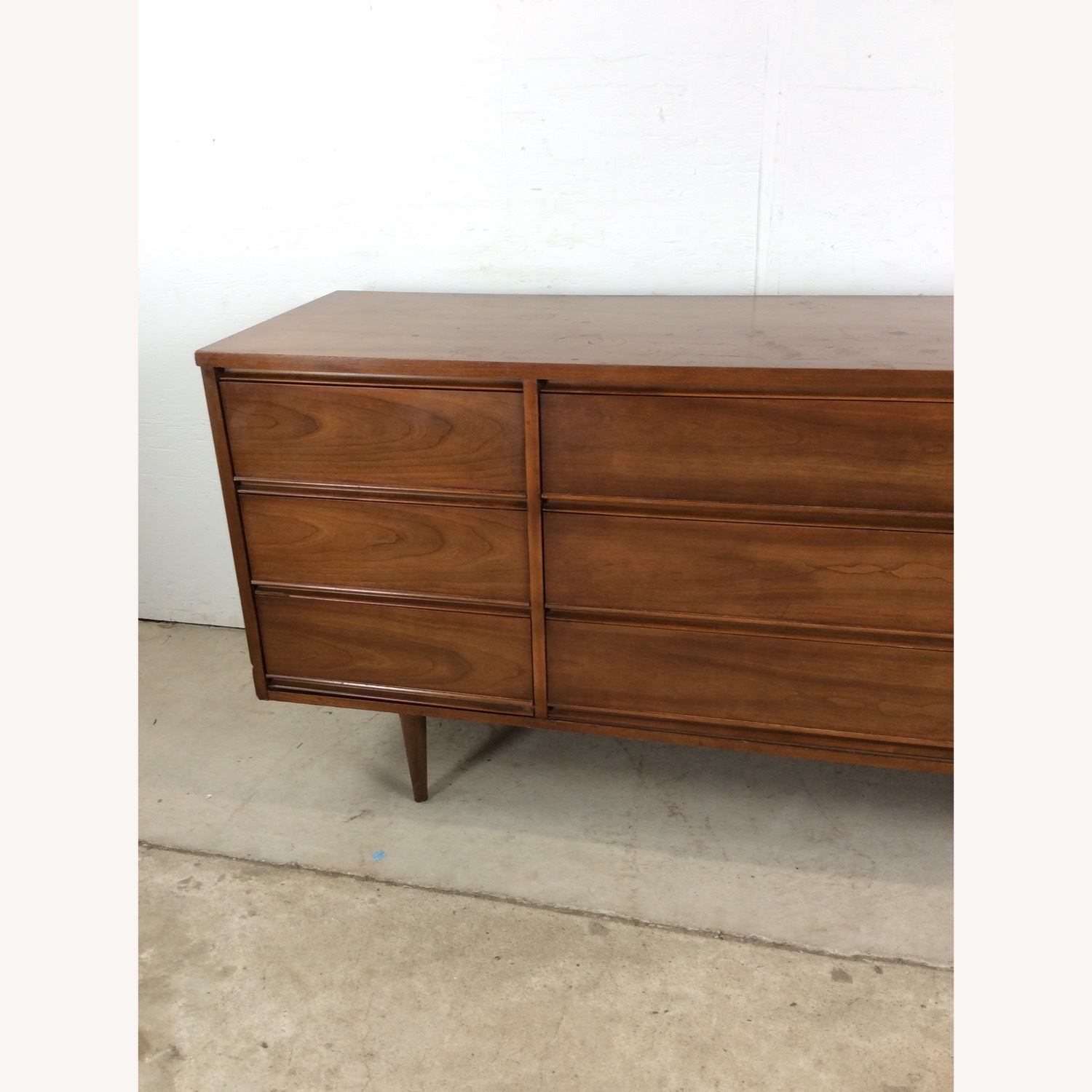 Mid Century Modern Lowboy Dresser with 9 Drawers - image-6