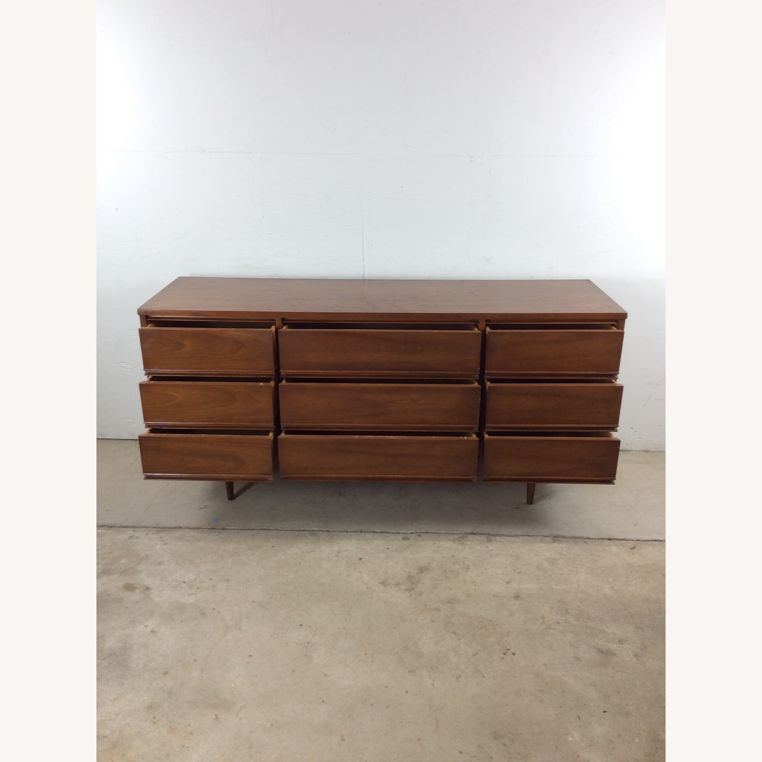 Mid Century Modern Lowboy Dresser with 9 Drawers - image-15