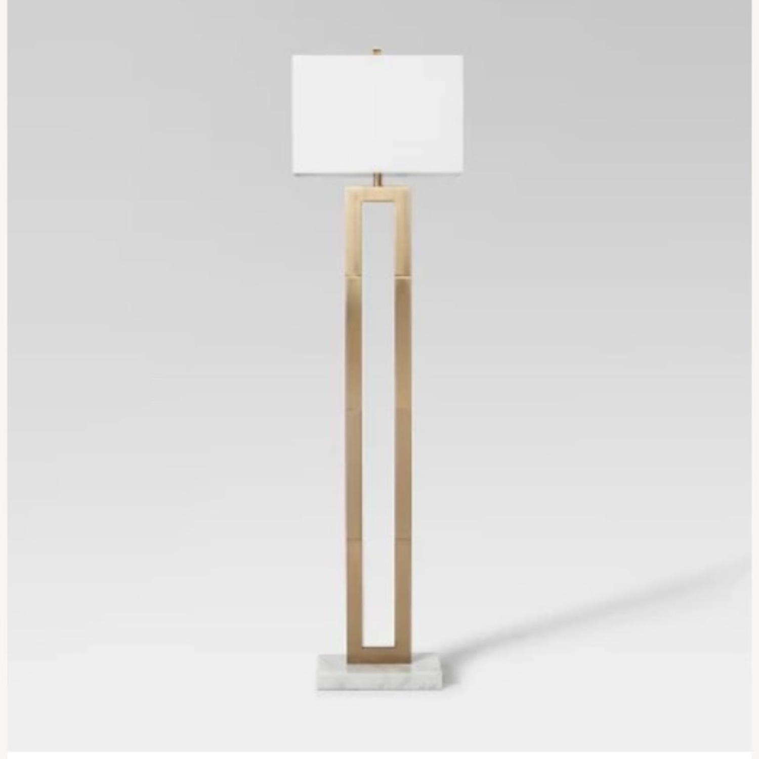 Weston Window Pane Floor Lamp – Brass - image-0