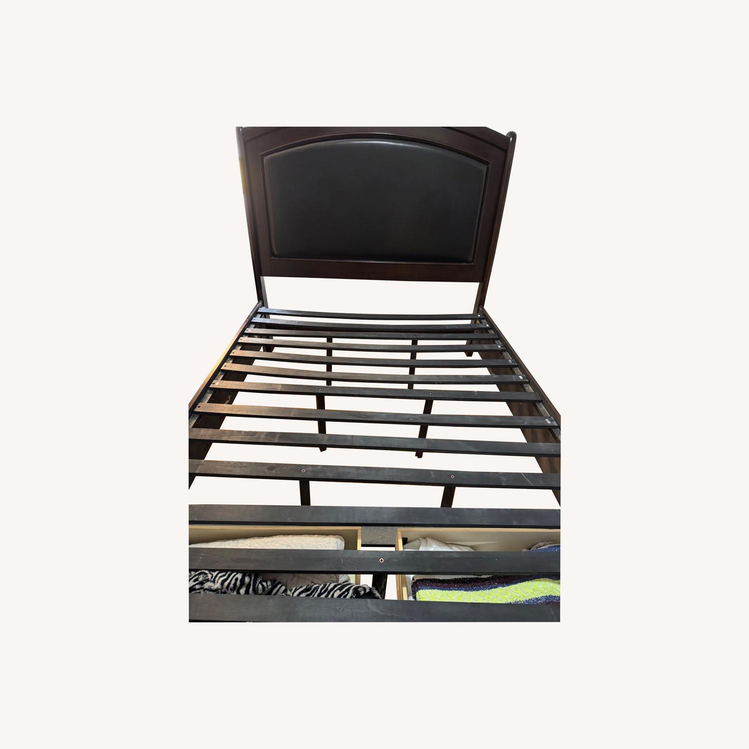 Bob's Discount Furniture Dark Brown Queen Bed - image-0