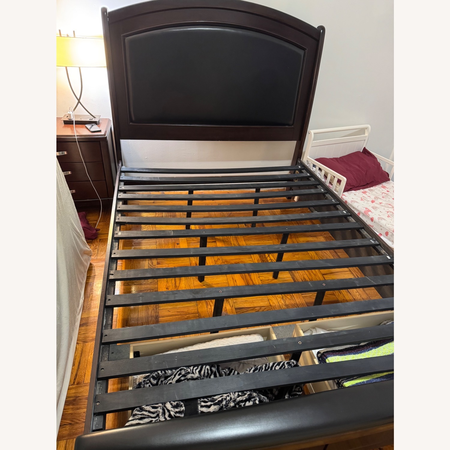 Bob's Discount Furniture Dark Brown Queen Bed - image-2