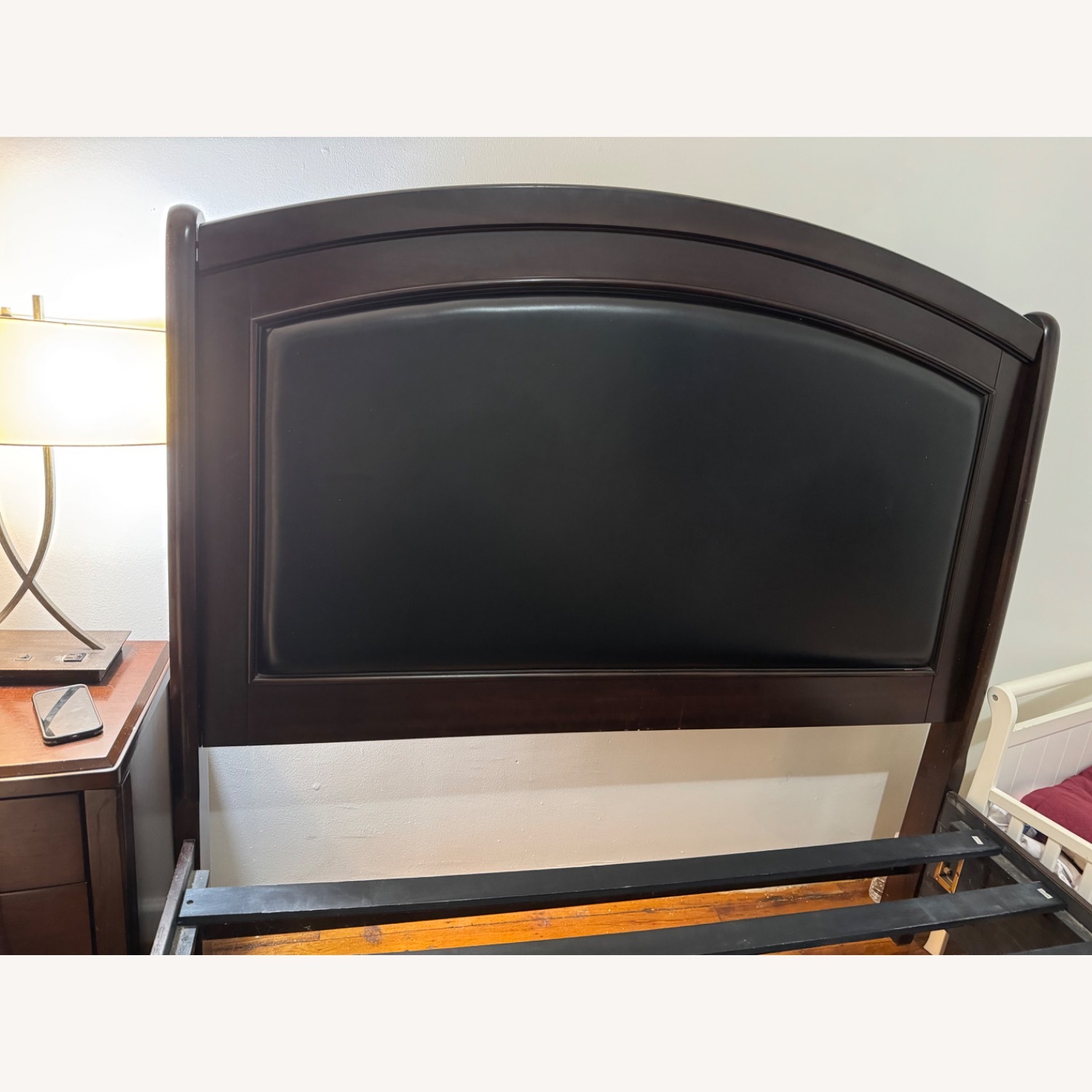 Bob's Discount Furniture Dark Brown Queen Bed - image-3