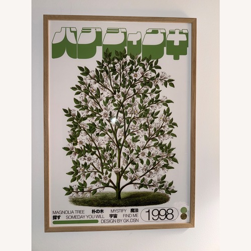 Used Magnolia Tree in Oak Wood Frame Wall Art for sale on AptDeco