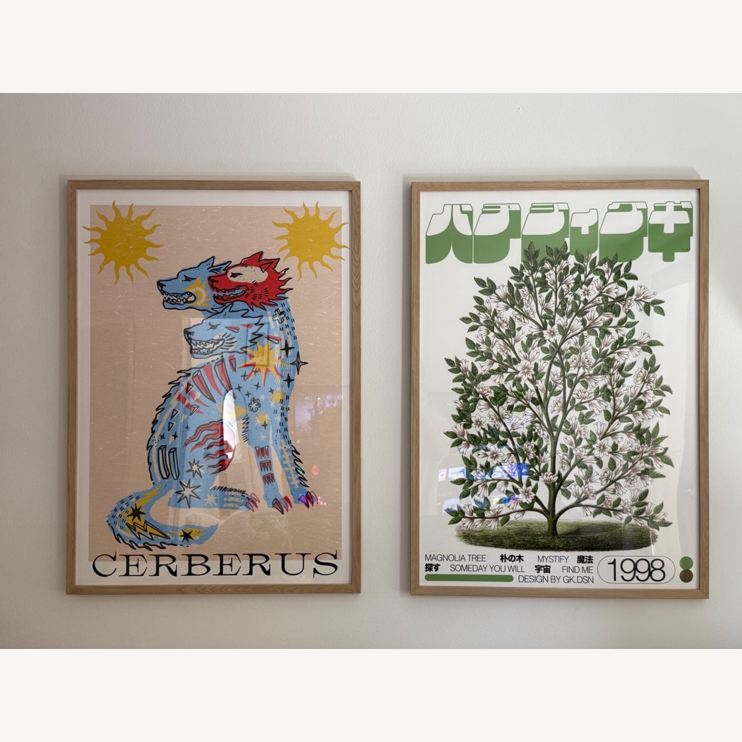 Magnolia Tree in Oak Wood Frame Wall Art - image-4