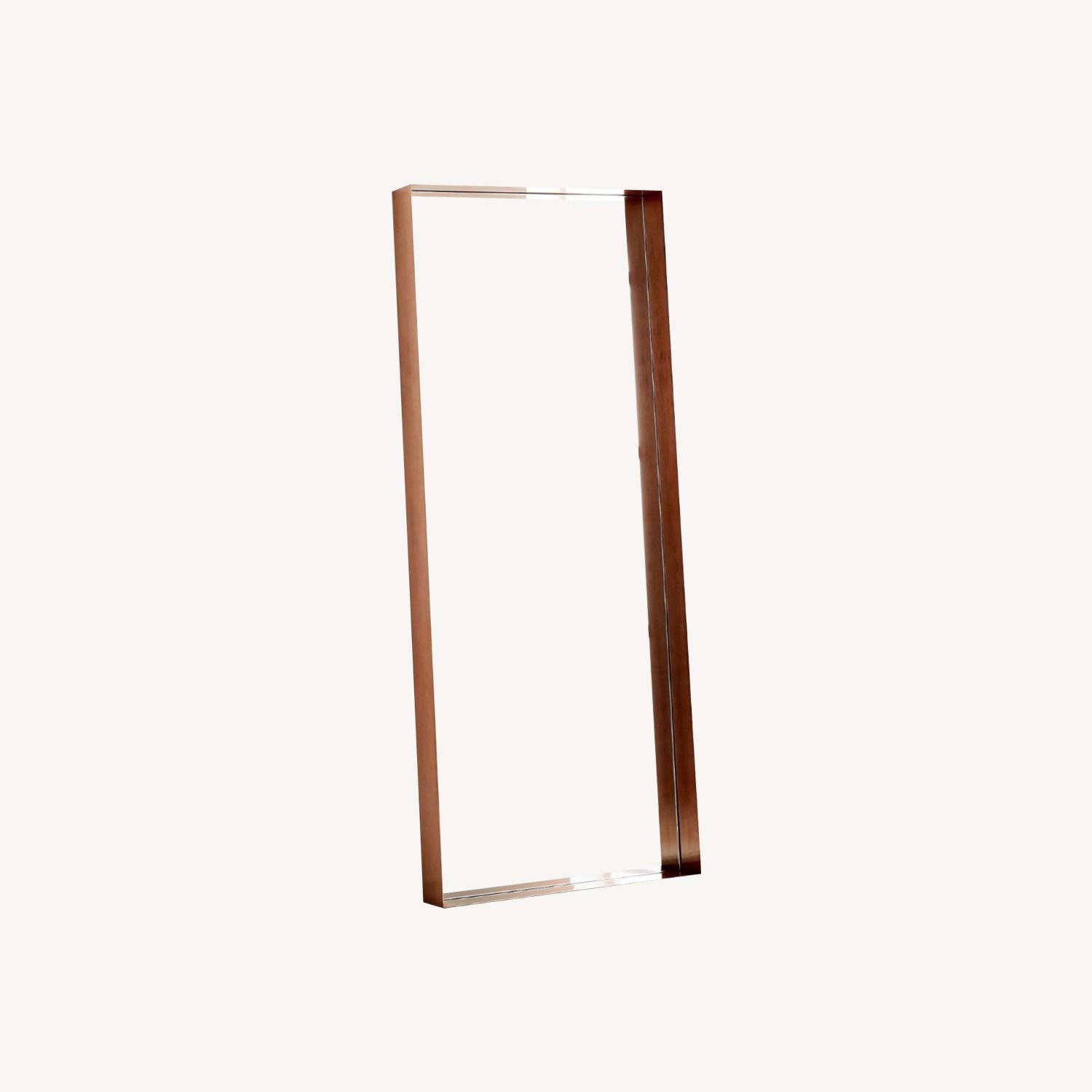 West Elm Industrial Shadowbox Floor Mirror, Copper - image-0