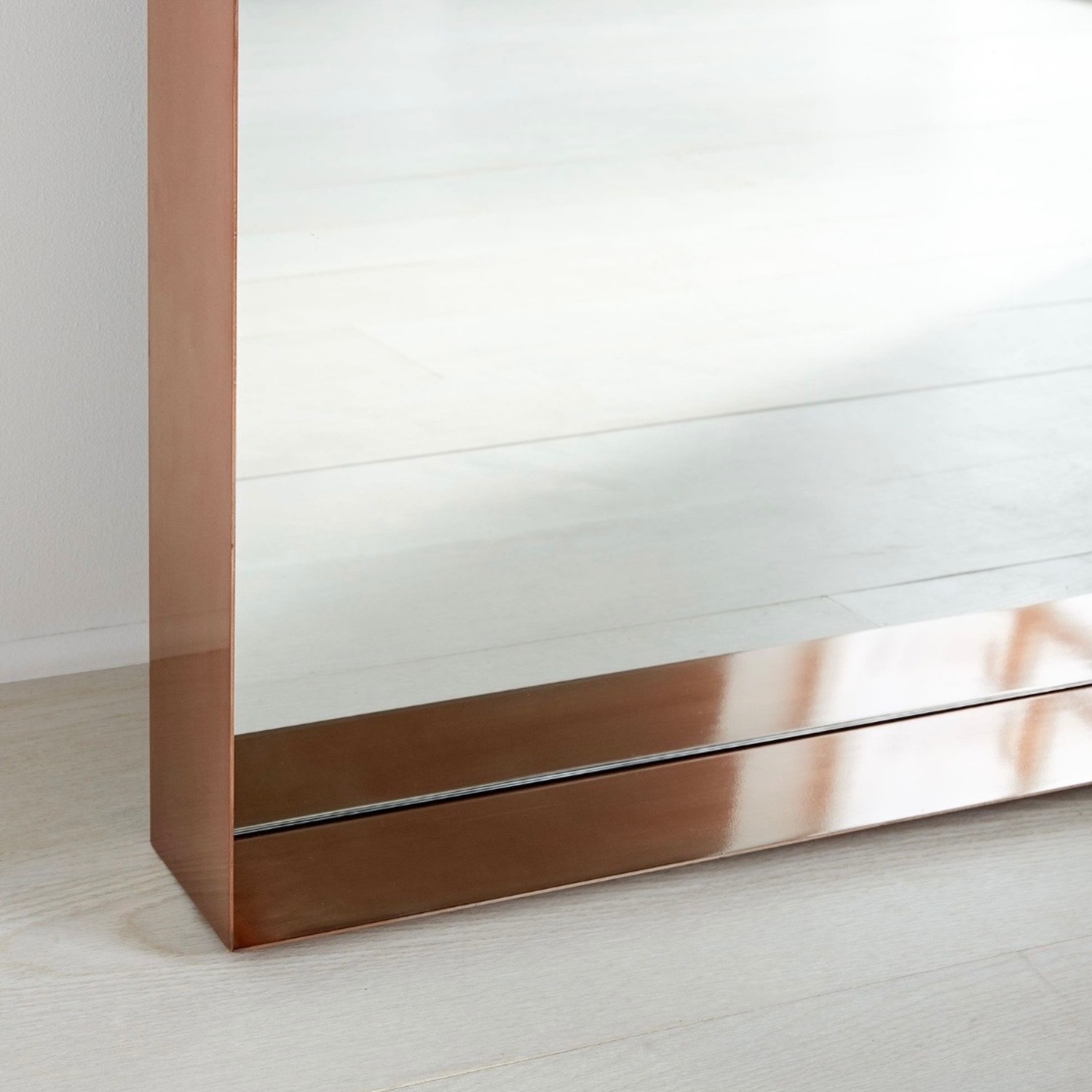 West Elm Industrial Shadowbox Floor Mirror, Copper - image-4