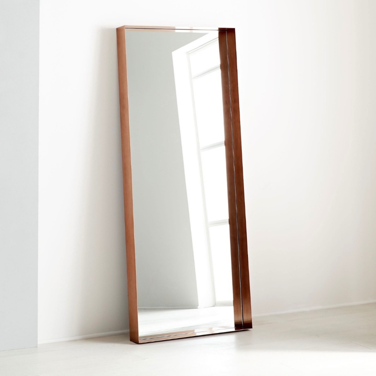West Elm Industrial Shadowbox Floor Mirror, Copper - image-3
