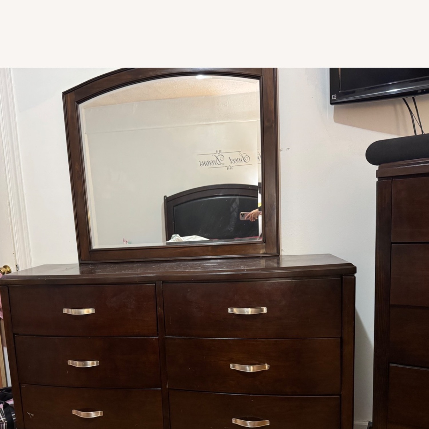 Elevations Espresso 6 Drawer Dresser & Mirror - image-2