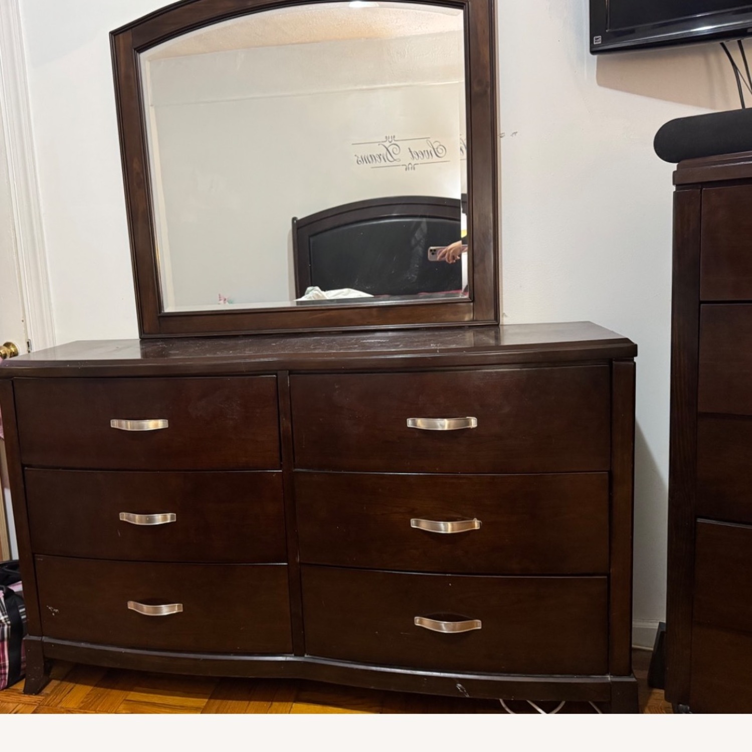 Elevations Espresso 6 Drawer Dresser & Mirror - image-1