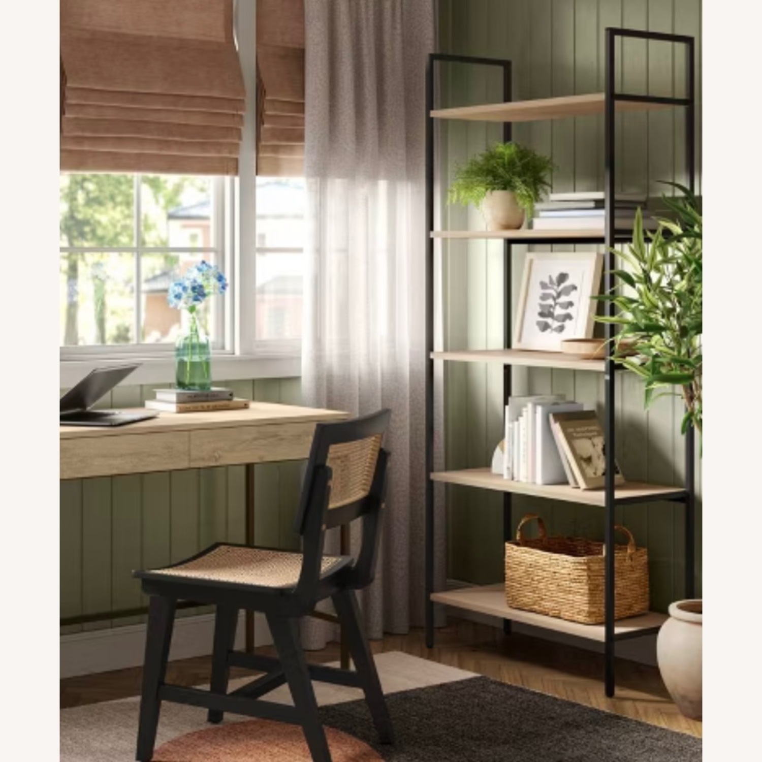 Target Threshold Vintage Oak 5 Shelf Bookcase - image-1