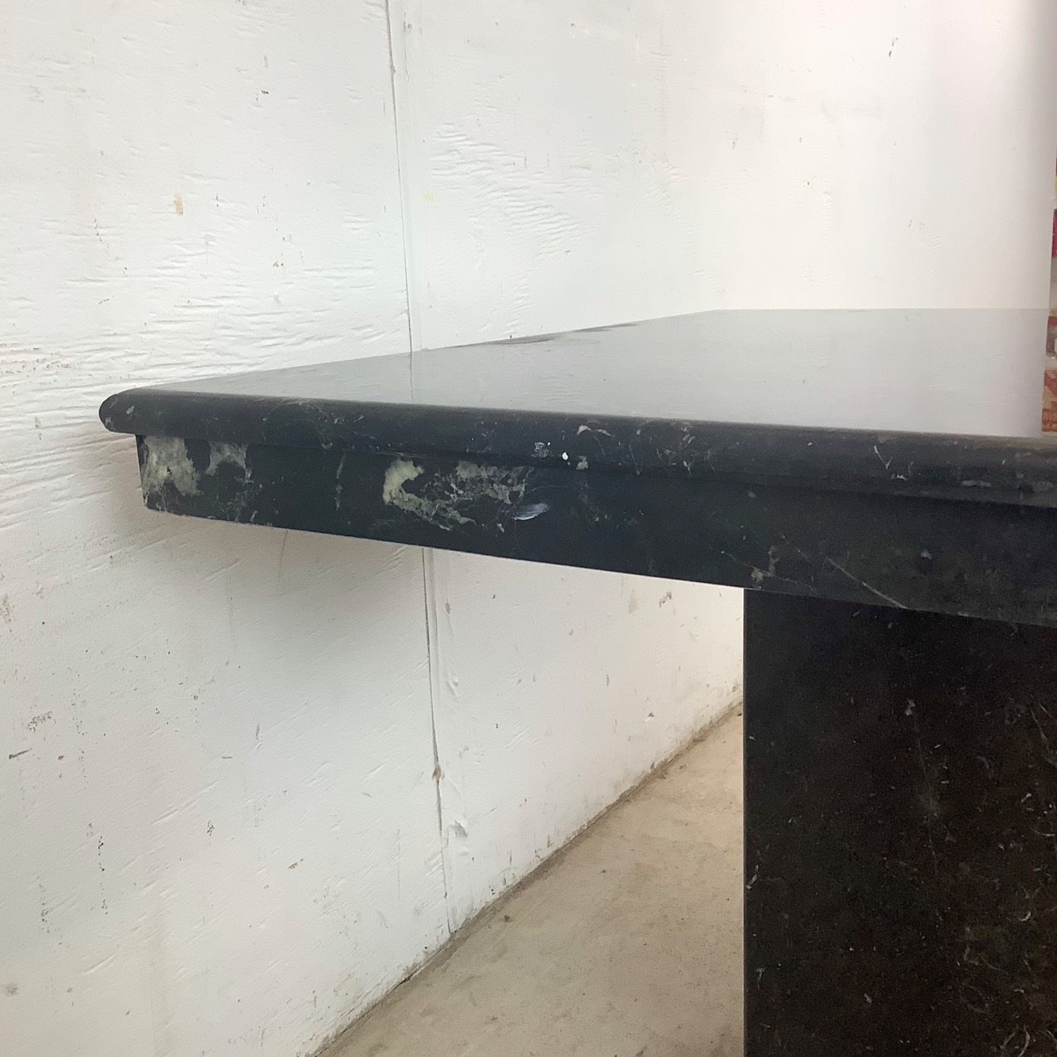 Vintage Modern Black Marble Square Side Table - image-12