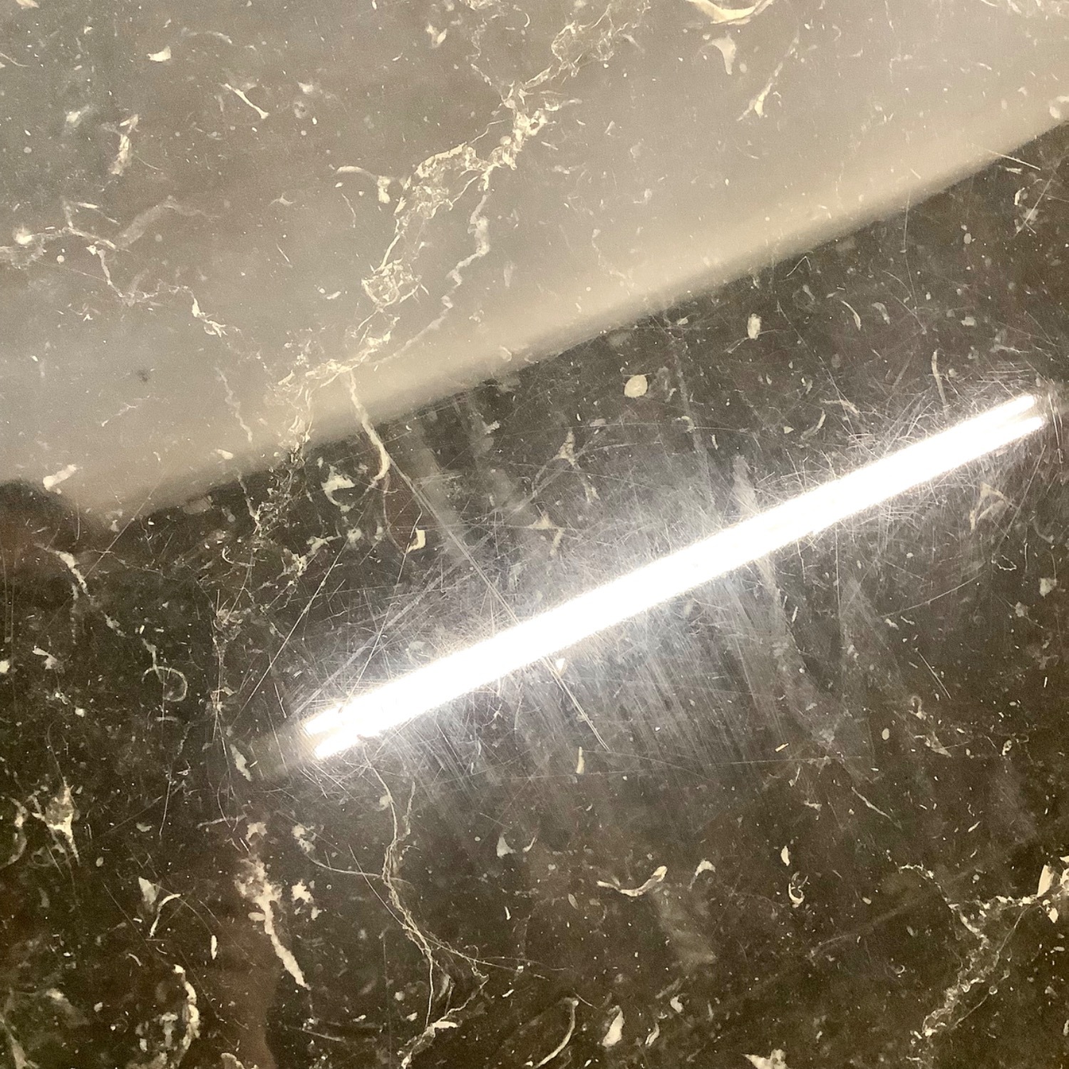 Vintage Modern Black Marble Square Side Table - image-17