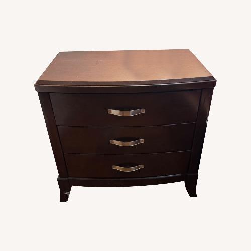 Used Bob's Discount Furniture Elevations Dark Brown Nightstand for sale on AptDeco