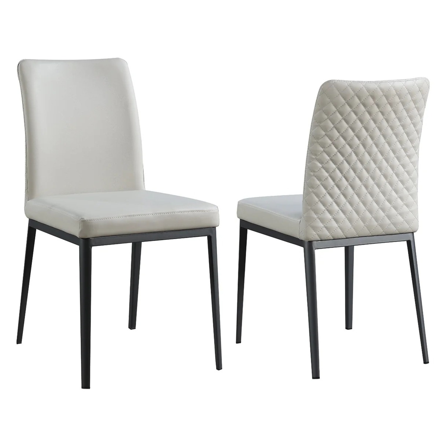 Light Brown Leather Dining Chairs - image-1