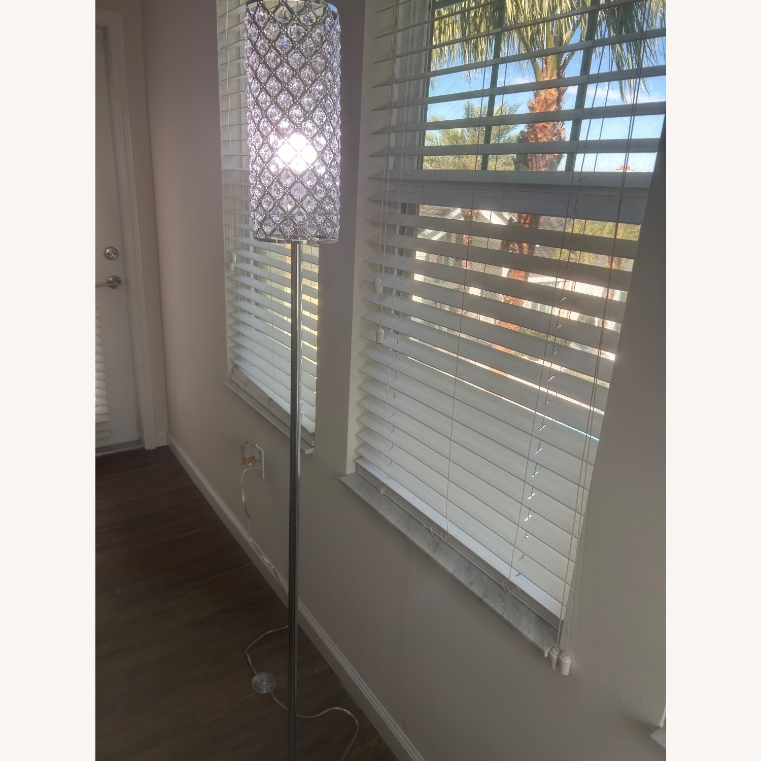 Crystal Floor Lamp Silver - image-2