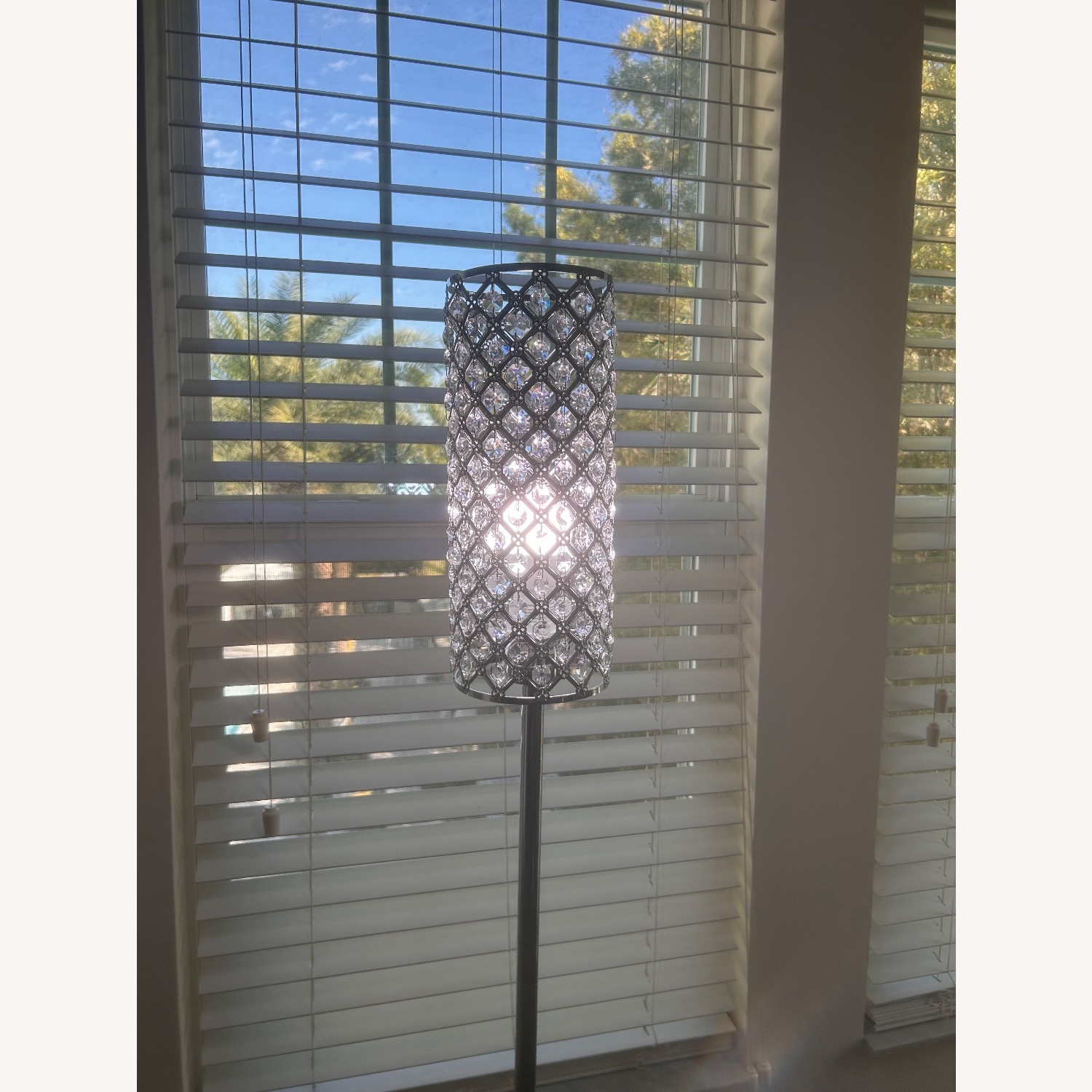 Crystal Floor Lamp Silver - image-3