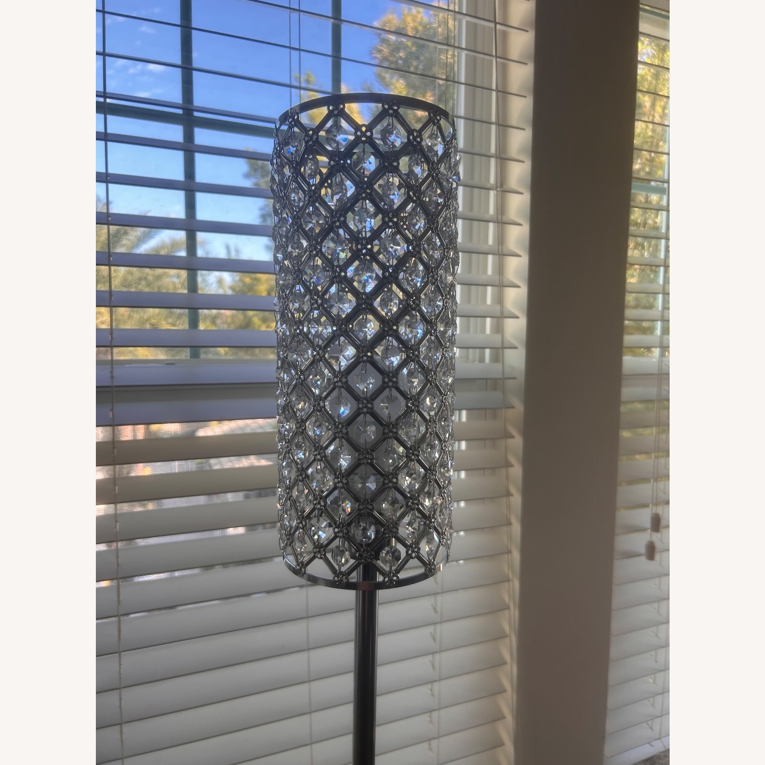 Crystal Floor Lamp Silver - image-6