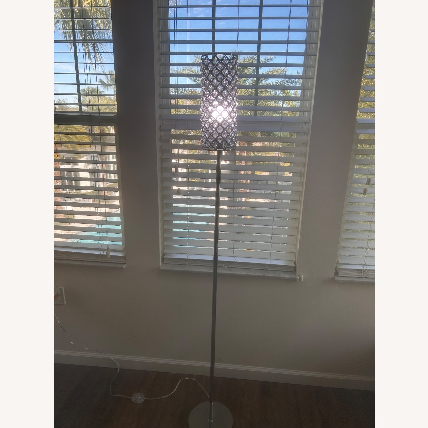 Crystal Floor Lamp Silver - image-5