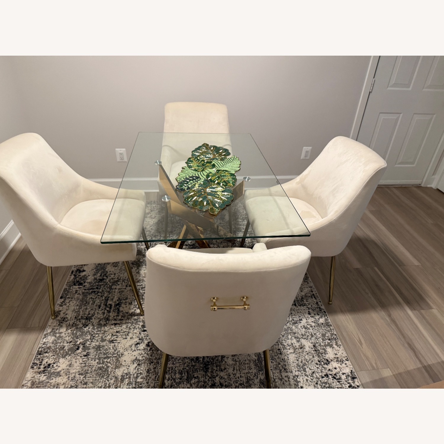 White Velvet Dining Sets - image-4