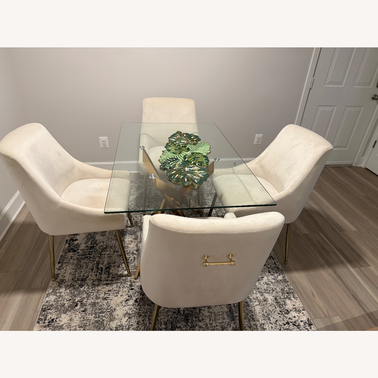 White Velvet Dining Sets - image-5