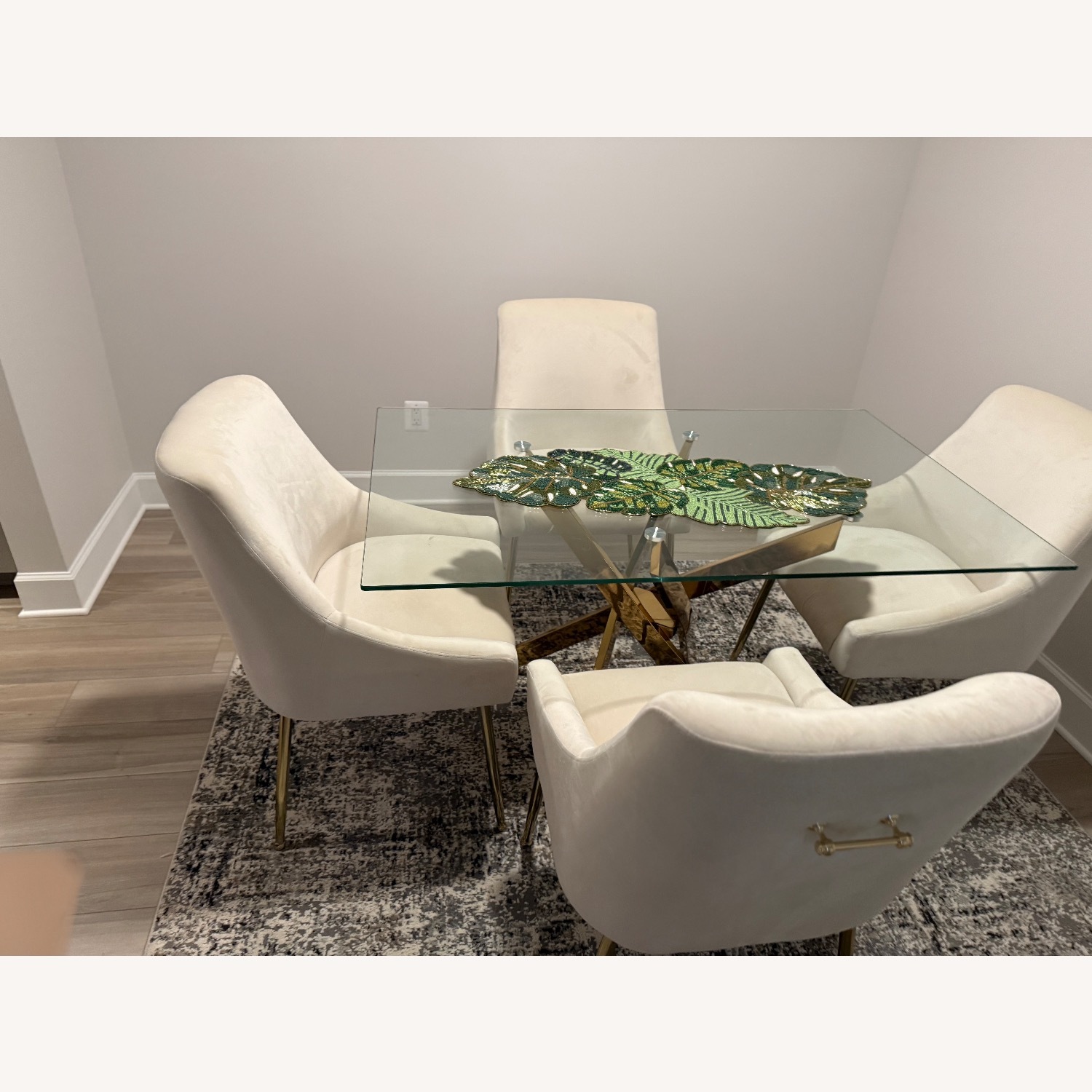 White Velvet Dining Sets - image-3