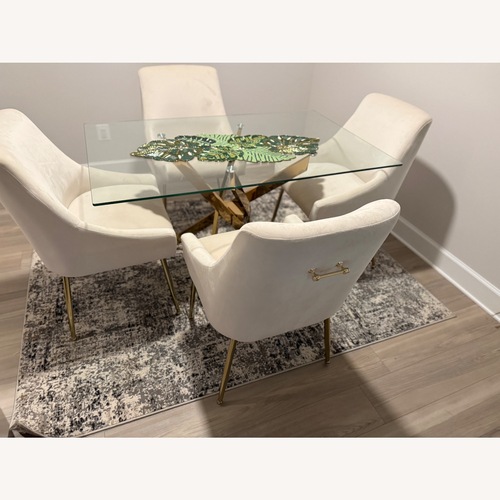 Used White Velvet Dining Sets for sale on AptDeco
