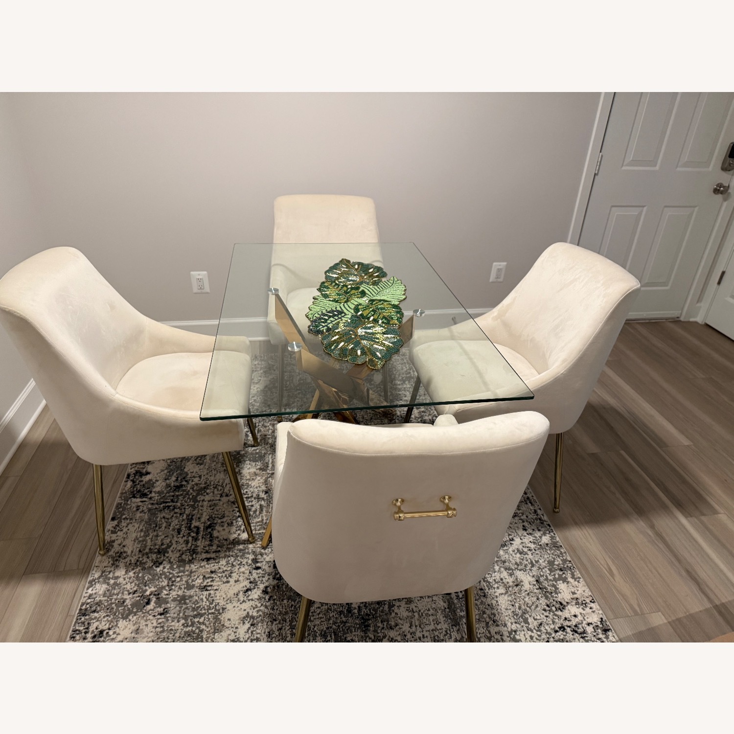 White Velvet Dining Sets - image-1