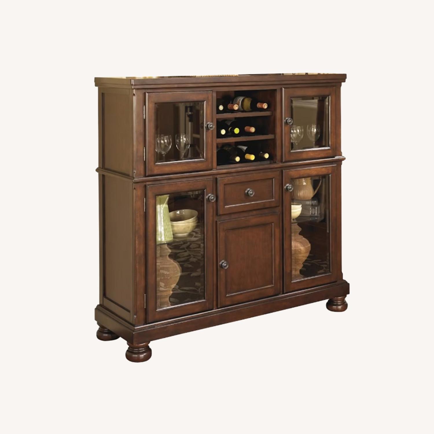 Ashley Furniture Porter Dark Brown Wood Chest - image-0