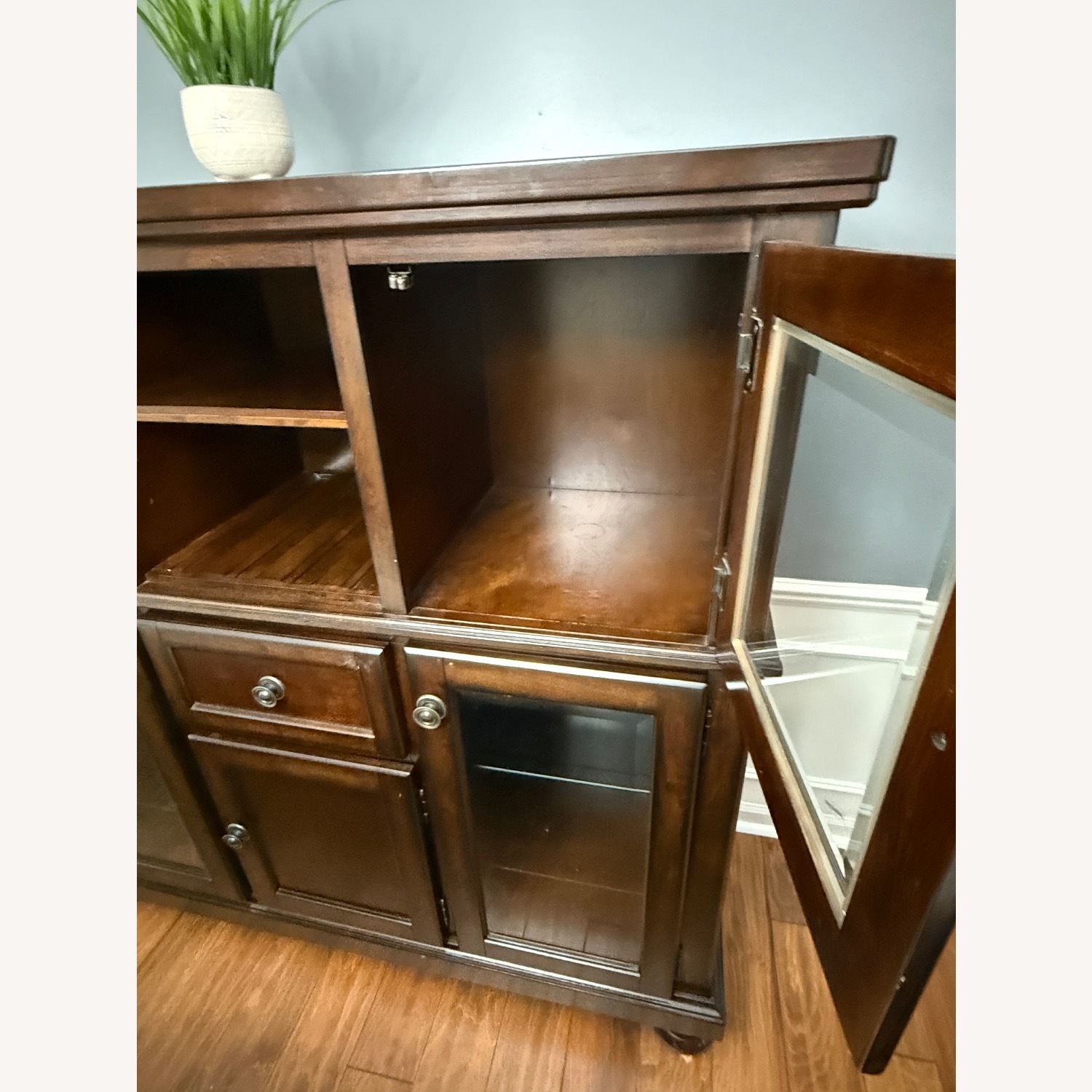 Ashley Furniture Porter Dark Brown Wood Chest - image-5