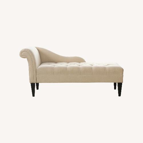 Used Wayfair White Linen Chaise Lounge for sale on AptDeco