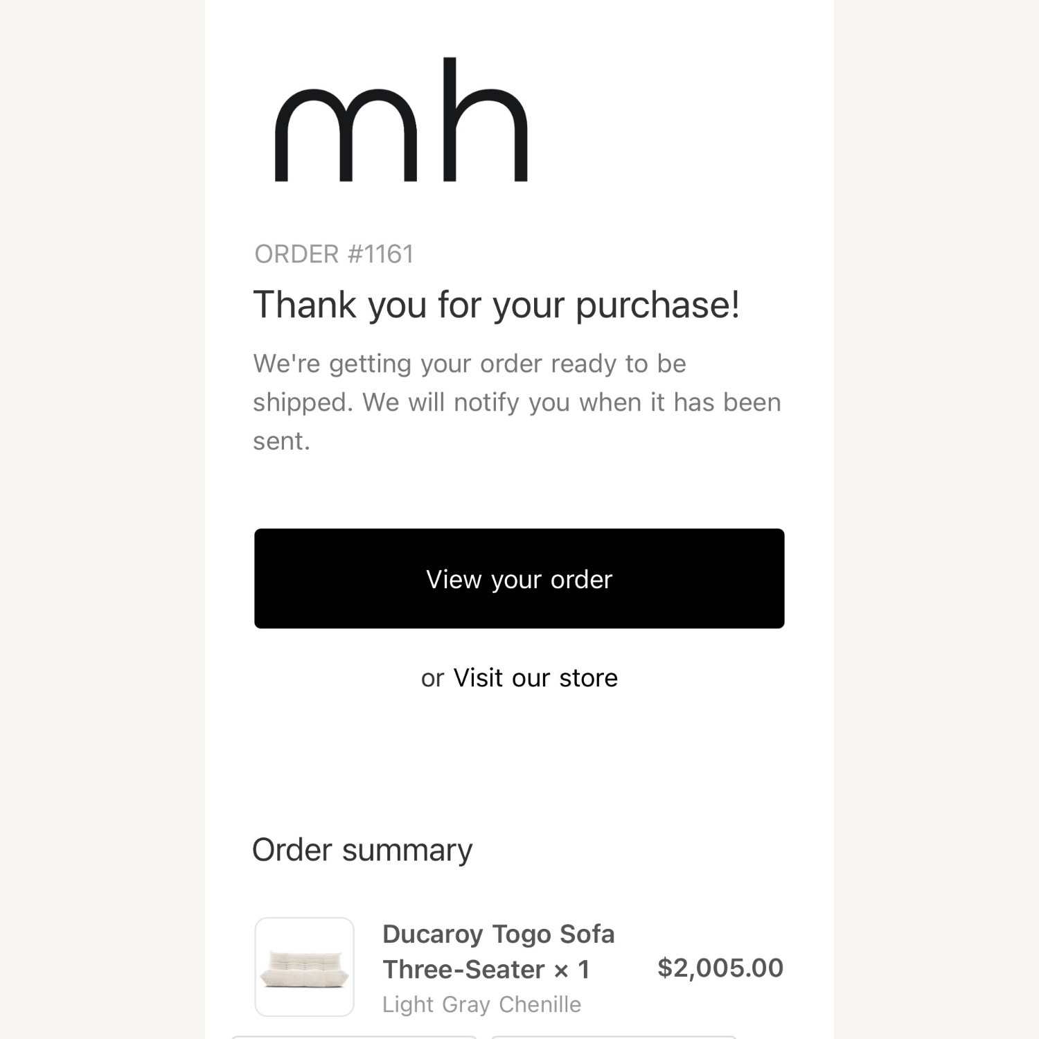 Light Gray 3+ Seater Togo Sofa - image-5