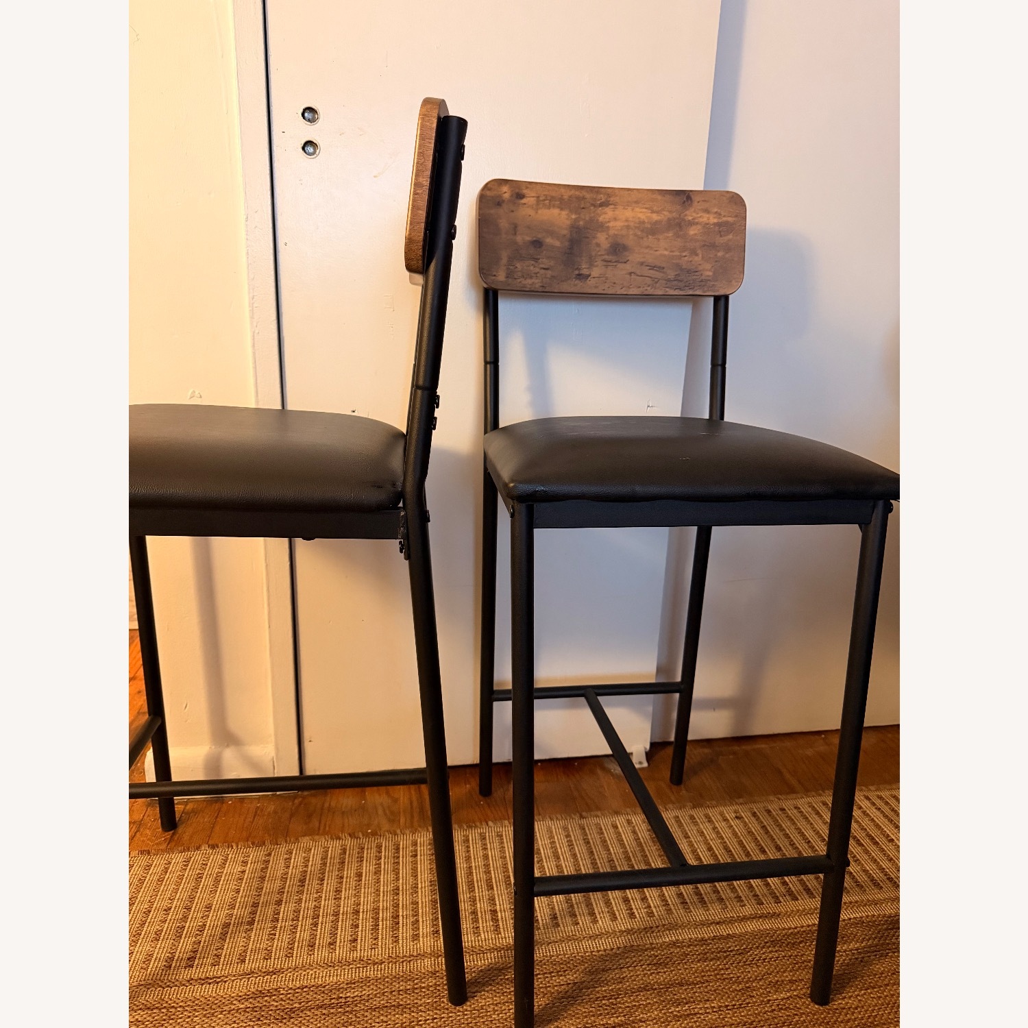 Dark Brown Wood Dining Chairs - image-1