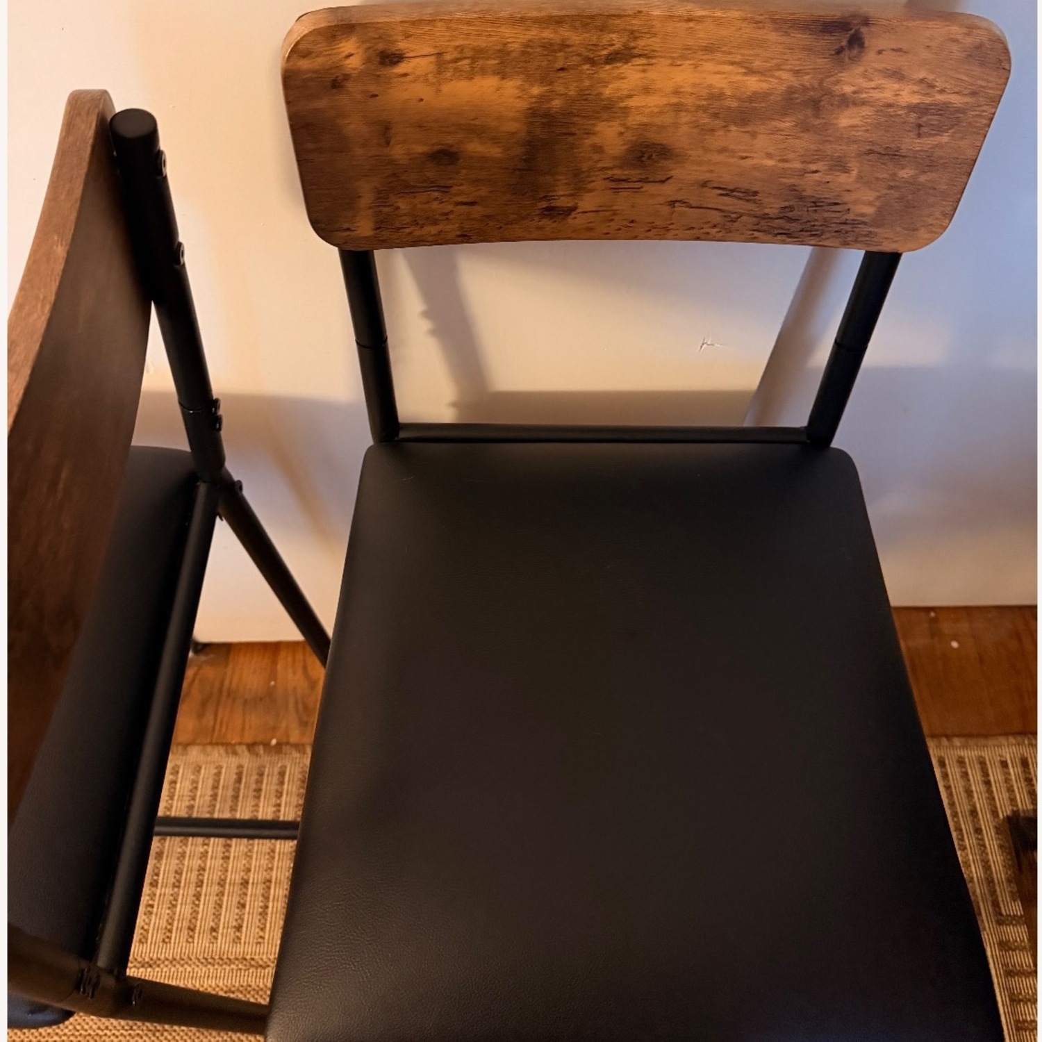 Dark Brown Wood Dining Chairs - image-3