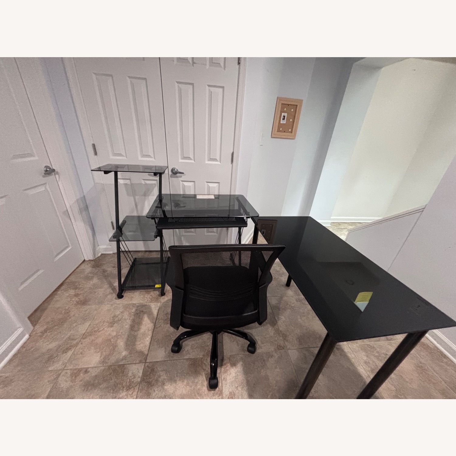 L-Shaped Glass Desk - image-1