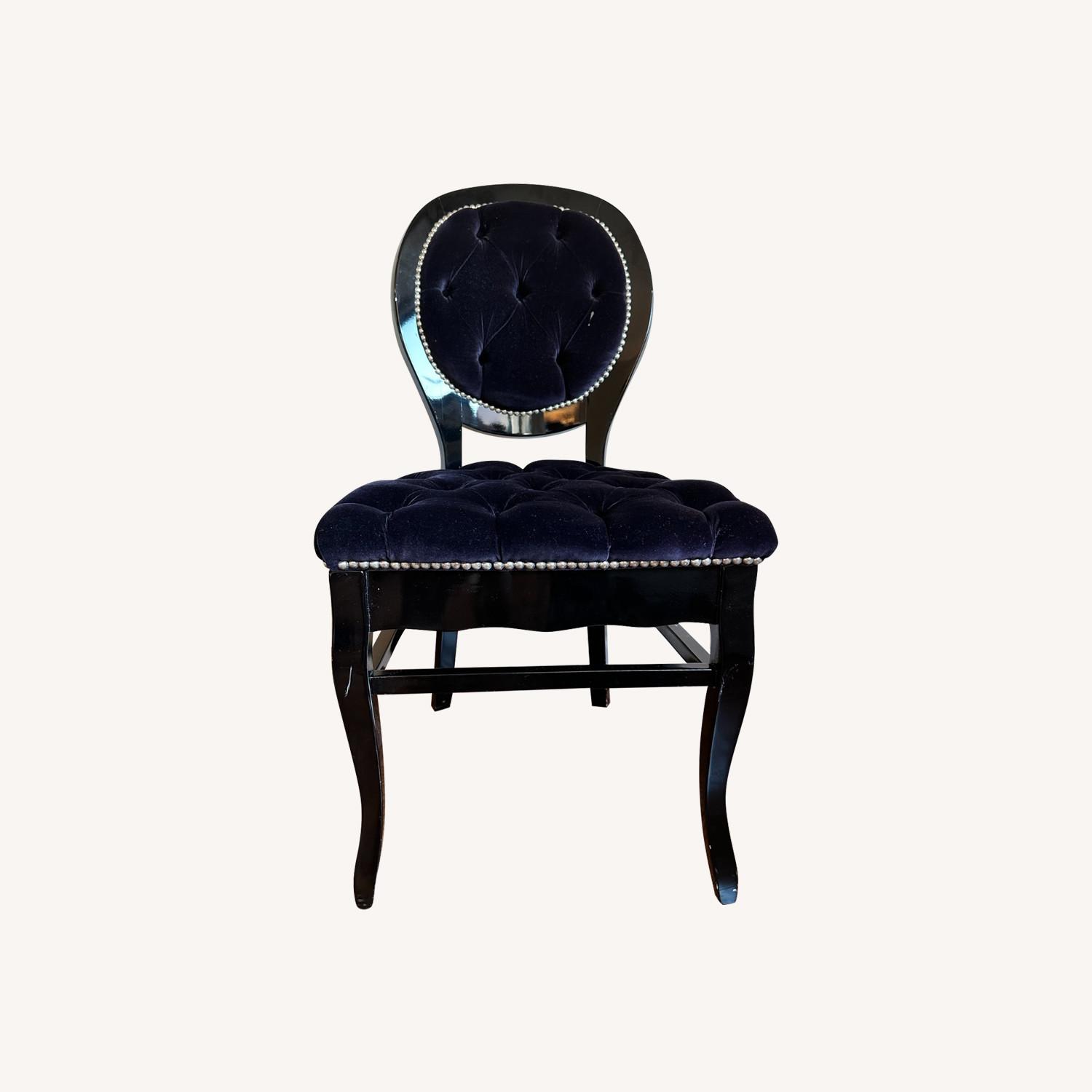 Black Velvet Dining Chairs - image-0
