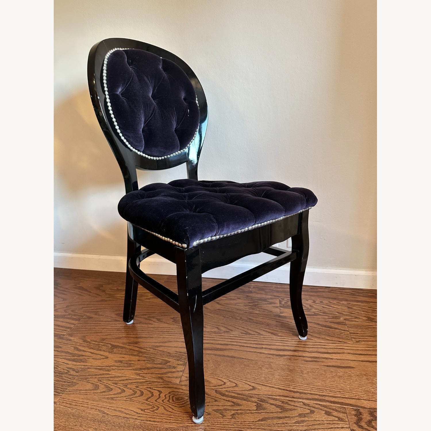 Black Velvet Dining Chairs - image-1