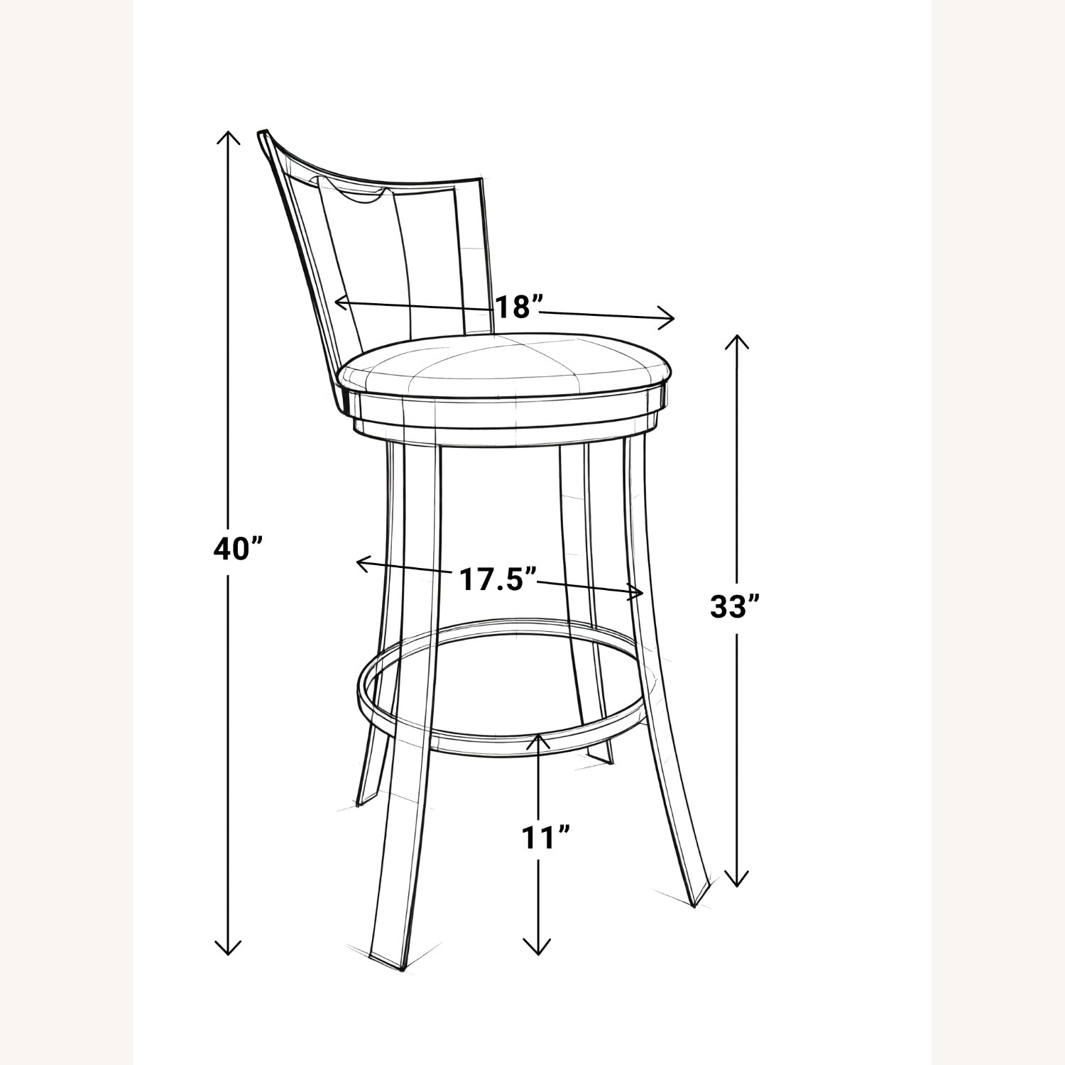 Modern Swivel Bar Stool - image-4