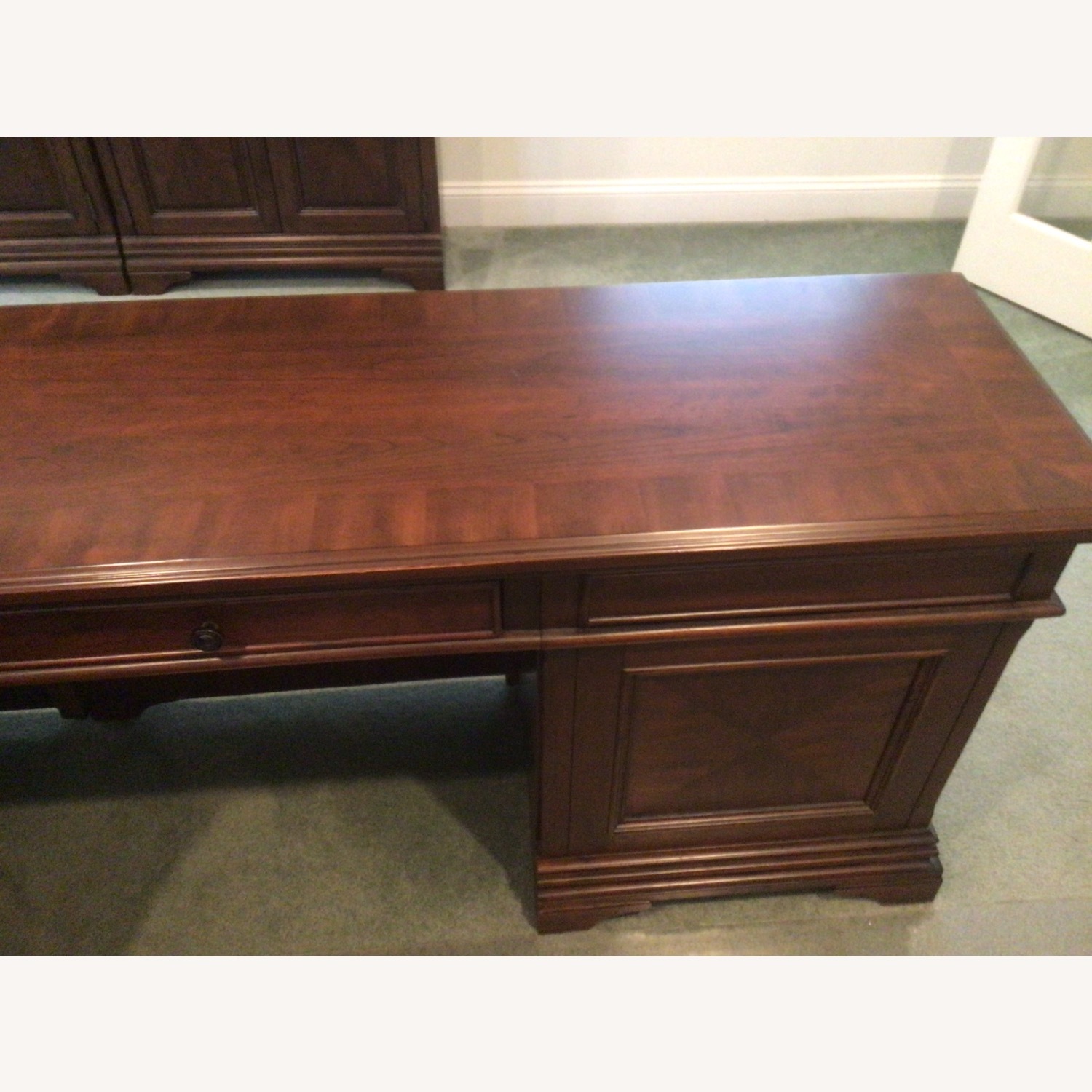 Dark Brown Wood Desk - image-10